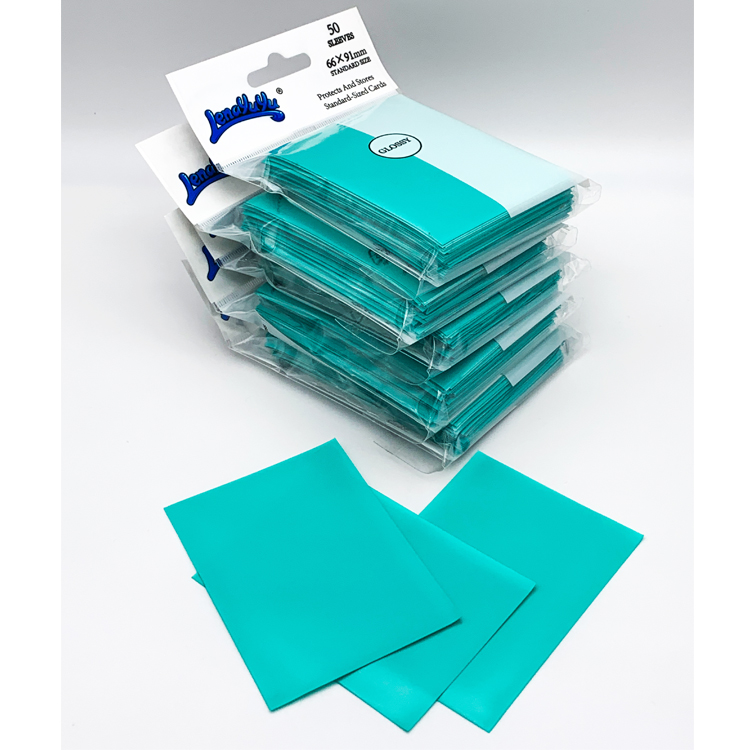 Lenayuyu 600pcs PROTECTOR Sleeves Turquoise 66mm*91mm Matte